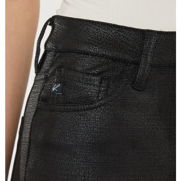KanCan Jeans Carly Black Faux Leather Super Skinny Pants – Size 3/25 - Picture 4 of 15